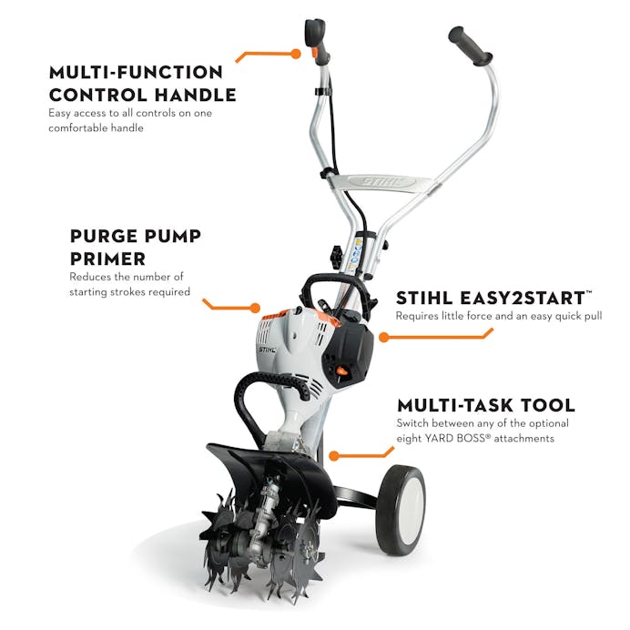 STIHL® MM 56 C‑E – YARD BOSS® 8.5in Cultivator | 27.2cc Gas Engine