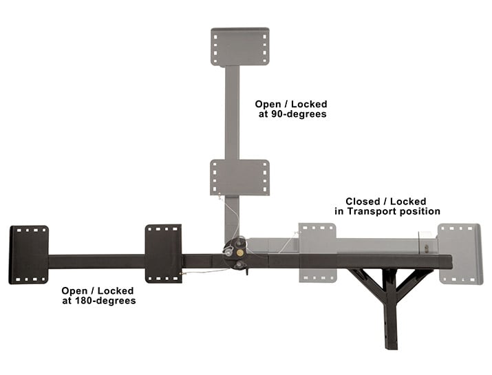 Scag 9604 swing-away hitch mount shown installed on a TLS20-18BV truck loader