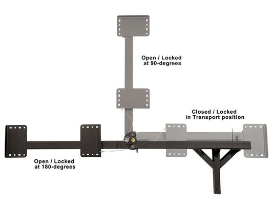 Scag 9604 swing-away hitch mount shown installed on a TLS20-18BV truck loader